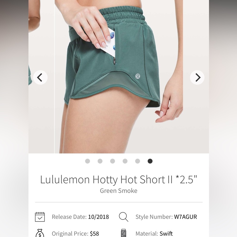 Lululemon Hotta Hot Short II 2.5 inch